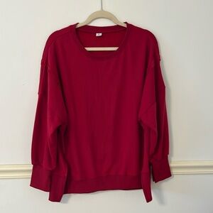 Anrabess‎ Wine-colored oversized sweatshirt
